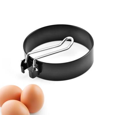 China Sustainable Cooking Non Stick Stainless Steel Egg Frying Ring Circle Round Fried Poach Pancake for sale