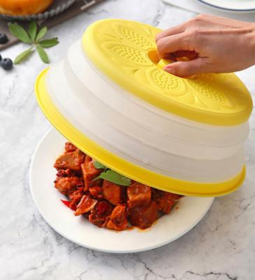 China Viable Hot Selling Multifunctional Silicone Large Amazon Microwave Folding Lid For Reheating Food for sale