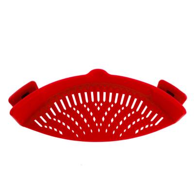 China Cooking Silicon Pasta Sieve High Quality Practical Kitchen Clip On Food Strainer For Fruit Colander for sale