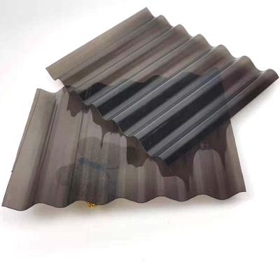 China Hotel Cheap Curved Flexible Transparent Polycarbonate Corrugated Sheet for sale