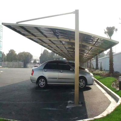 China Car Parking Polycarbonate Cantilever Parking Lot With Aluminum Carport for sale