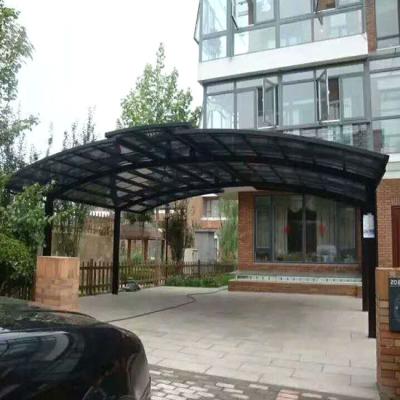 China Cantilever aluminum car park parking lot canvas lowes modern simple slope for sale