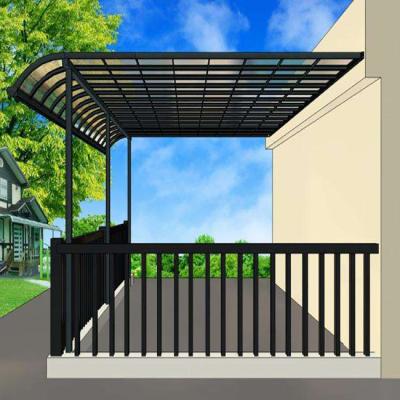 China Modern Polycarbonate Sheet Balcony Canopy PC Material Door Gazebo Awning for sale