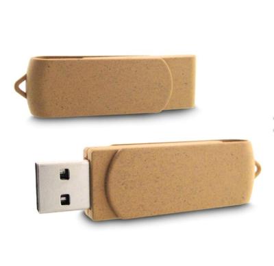 China Eco Friendly Promotional Gift Wheat Straw Plastic Reuse Material PEND To Drive USB 2.0 3.0 USB Stick for sale