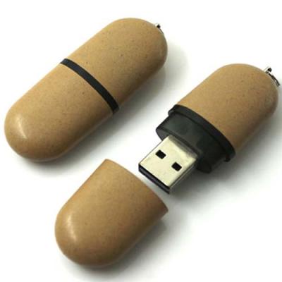 China Eco-Friendly Wholesale Wheat Plastic Straw Reuse Material PEND To Drive USB 2.0 3.0 USB Stick for sale