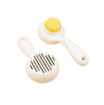 China Wholesale Customized Multicolor New Dog Cat Comb Self-Cleaning Floating Hair Removal Beauty Viable Styling Pet Hair Comb Brush for sale