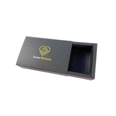 China Recyclable Environmental Friendly Black Cardboard Box Storage Cardboard Packing Kraft Paper Recycling Folding Drawer Gift Paper Box for sale