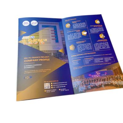 China Custom Beautiful Advertising Leaflet Brochure Printing Booket Nice Poster Printing for sale