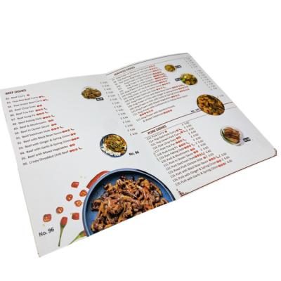 China paper & Cardboard factory custom color food menu /cookbook/restaurant menu/recipe booklet printing Softcover for sale