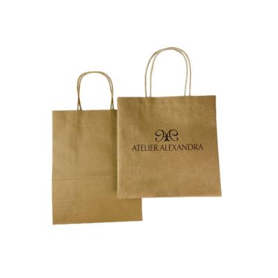 China Wholesale Custom Logo Eco Friendly Brown Fast Product Recyclable Food Take Away Kraft Paper Bag for sale