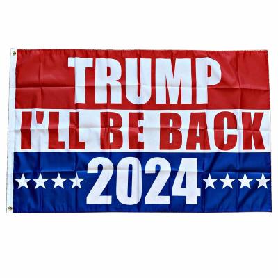 China FLIGHT Donald Trump Flag Don Jr Ivanka 2024 I'll be back 2024 the poster 3ft x 5ft for sale