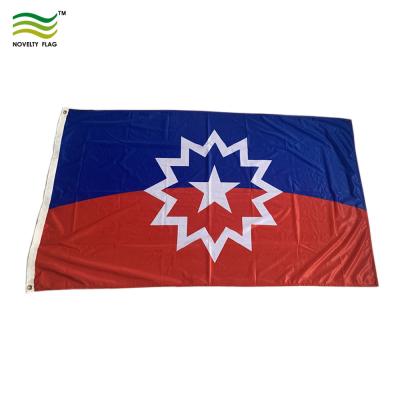 China 100% FLYING Bleed Through Silk Screen Printing 3x5 Feet Polyester Juneteenth National Flag for sale