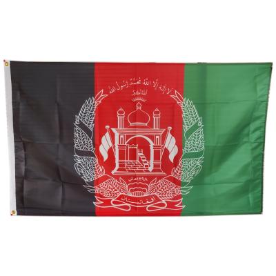 China 3x5ft Stock Wholesale Polyester Afghanistan FLYING Afghan Flag for sale