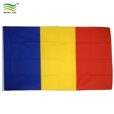 China 100% Polyester Red Yellow Blue Romania Romania Country Flag for sale