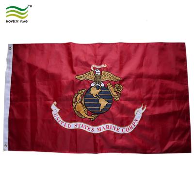 China FLIGHT 3x5ft 210D USA Embroidered Nylon Marine Corps Flag for sale