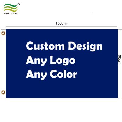 China Fast Delivery FLYING Logo Printing Polyester Flags Custom Made for sale