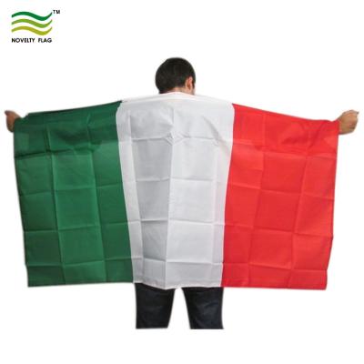 China Hanging Italy Football Fans Waterproof Poncho Flag Body Flag Cape for sale