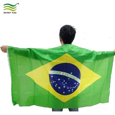 China Other Polyester Brazil Soccer Fan Sports Organization Caple National Flags for sale