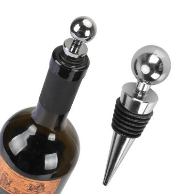 China Custom Logo Stainless Steel Champagne Accessories Wine Cork Stopper Silicone Champagne Cork Stopper Vacuum for sale