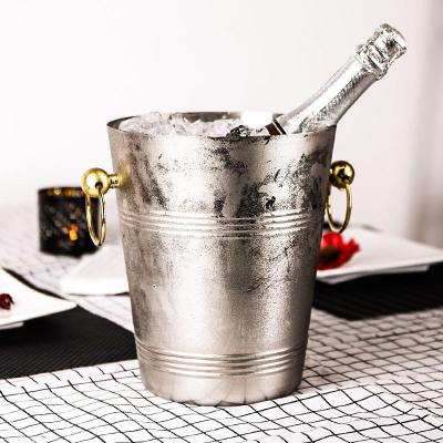 China Viable Modern Style Copper Ice Bucket Wine Cooler Tub Wine Cooler Metal Ice Bucket Party and Beer Wine Tub for sale