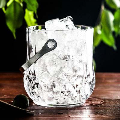 China Professional Factory Supplies Viable Ice Bucket Glass Ice Bucket Modern Luxury Custom Club Party Wine Cooler Rose Golden Ice Buckets for sale