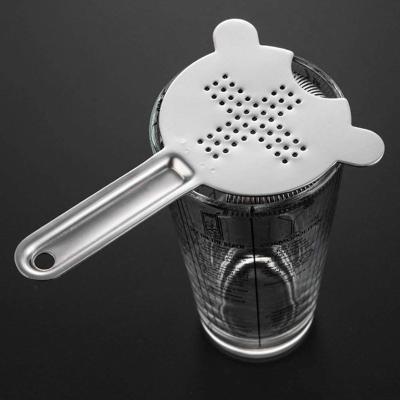 China Stocked Cocktail Ice Sieve Stainless Steel Around Cocktail Sieve Ice Separator Gold Customs Fine Strainer Bar Tool Kit Porous Filter for sale