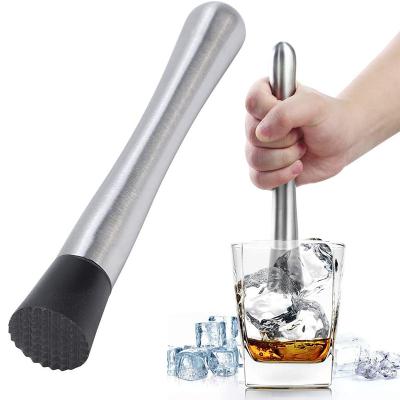 China Wholesale Stocked Fruit Crushed Stick Bartender Ice Hammer Stainless Steel Cocktail Bar Mixer Bar Cocktail Tools for sale