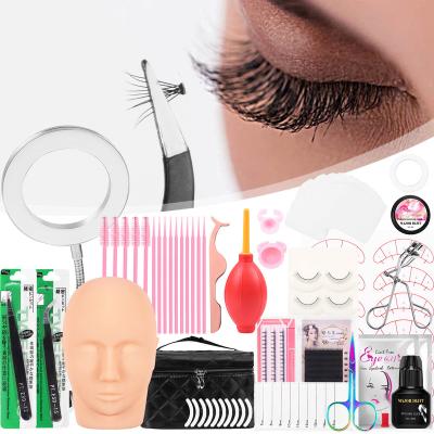 China Fashion False Eyelashes Lash Extension Kit Professional Makeup Tools Individual Eye Lash Handmade Training Kit Women Beauty Supplier for sale