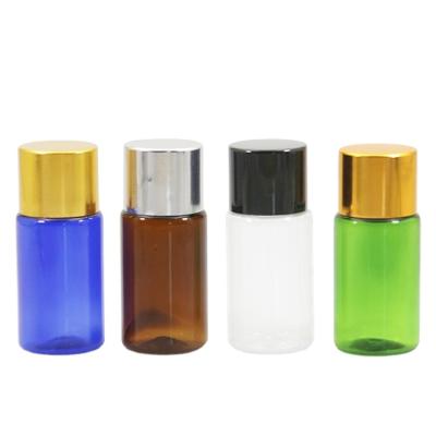 China TOSUN Cosmetic 10ml PET Essential Oil Serum Plastic Cosmetic Sample Amber Green Blue Clear Empty Mini Small Pocket Bottles 10ml for sale