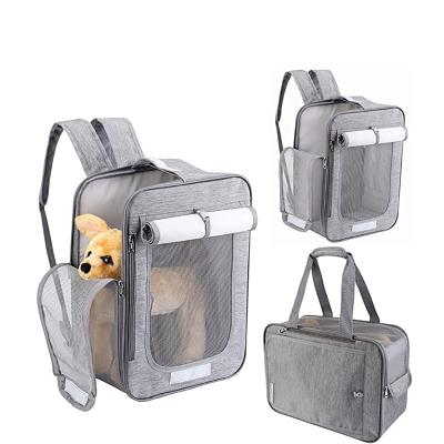 China Custom Multifunctional Light Weight Comfortable Breathable Foldable Pet Backpack Carrier Bag Viable for sale