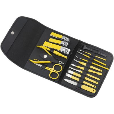 China Eco-friendly 16 Pieces Functional Nail Care Tools And Equipment Nail Clippers Manicure Set for sale