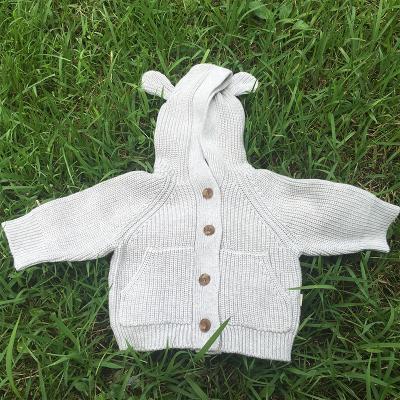 China Anti-wrinkle baby bear sweaters are made of 100% cotton in cute colors. Fall cardigans are made of wool for boys and girls. for sale