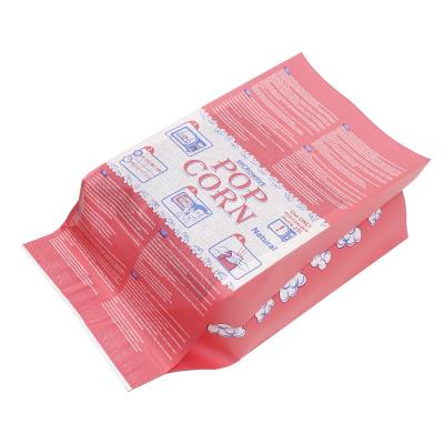 China Barrier Custom Design Popcorn Packaging Bags White Kraft Paper Bag Microwave Popcorn Bags for sale