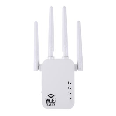 China 1200Mbps Long Range 1200 5ghz Wi-Fi 110mm/100mm/90mm Antenna Network Signal Booster Wireless Supplement 5g 1200M Wifi Repeater White for sale