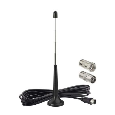 China 12cm - 36cm 5 Section DAB FM Radio Antenna Telescopic FM Rod FM Telescopic Aerial Antenna with Magnetic Base and for AV HiFi Receiver Stereo Amplifier for sale