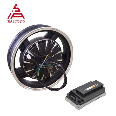 China Electric E-scooter/e-motorcycle 16X3.5inch 3000W V1.2 motorcycle hub motor with EM72100SP72V BLDC motor controller for sale