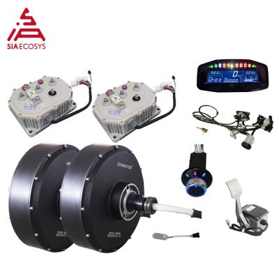 China 12inch 5000W 72V 90kph 2wd waterproof dual hub motor with KLS7245H controller kits for ATV electric car for sale