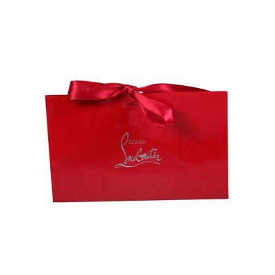 China Handmade Plush Fashionable Red Paper Packaging Bag For Gift Paper Bag for sale