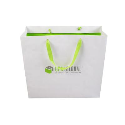 China Professional Supplier Recyclable Logo Green Craft Packaging Gift Custom Recycle Bag Gift Paper Bag for sale