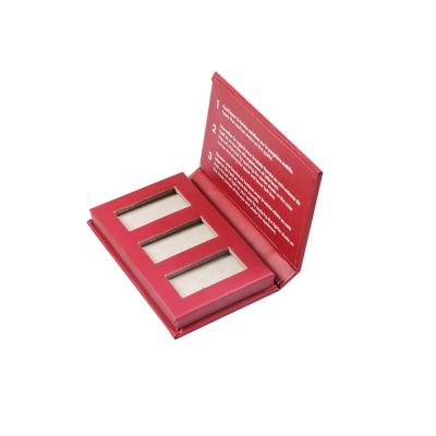 China Cheap Recyclable Printed Cardboard Red Paper Box Cosmetics Beauty Palette Eyeshadow Private Label Folding Box Packaging for sale