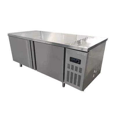 China Supermarket. Internet cafe. High Quality Commercial Restaurant Kitchen Equipment Stainless Steel Workbench Storage Refrigerator for sale