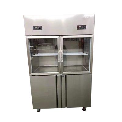 China Supermarket. Internet cafe. Restaurant Commercial Stainless Steel Kitchen Freezer Refrigerator Industrial Vertical Display / Shelving / Upright for sale