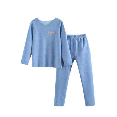 China Washable Girl Dressing Set Underwear Suit Girl Plus Velvet Pajamas Kids Sleepwear 2 Piece Sets Thicken Autumn Long Sleeve Nightgown for sale