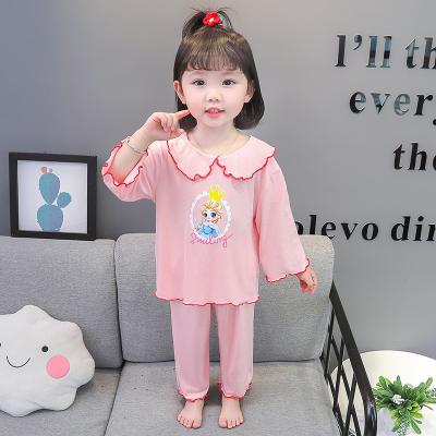 China Children Clothing Summer Washable Child Pajamas Cartoon Printing Girls Home Lounge Wear for sale