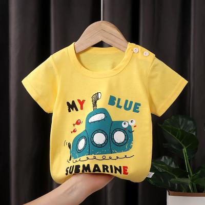 China Wholesale Boys Cartoon T-shirts Cotton Sleeve Shorts Summer Toddler Clothing Kids Graphic T-shirts Printing Tablets for sale