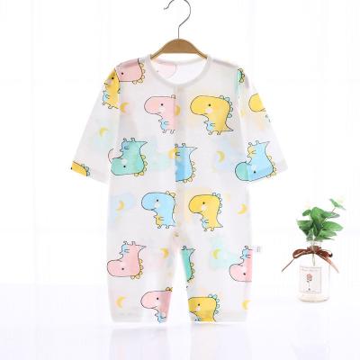 China Bamboo Toddler Baby Rompers Summer Washable Clothing Long Sleeve Baby Breathable Overalls Home Clothing Wholesale for sale