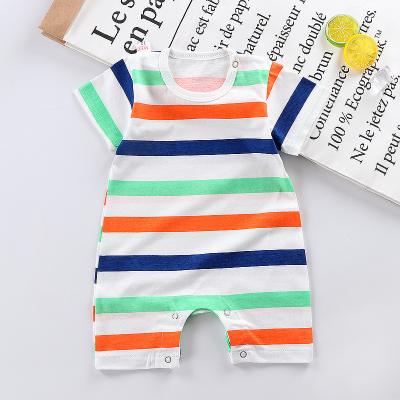 China Washable Summer Toddler Baby Rompers Cartoon Cotton Shorts Sleeve Unisex Baby Jumpsuit Overalls Sample 64 Available for sale