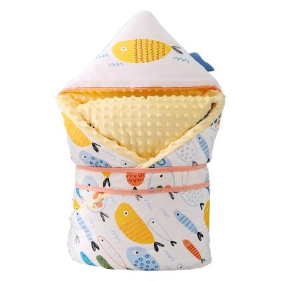 China Folded And Shockproof Newborn Winter Thickened Baby Hugging Comforter Dinosaur Design Pattern Autumn Wrap Envelope Blanket Comforter for sale