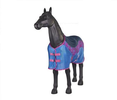 China Care Horse Navy Horse Show Blanket Burgundy Fleece Equestrian Blanket Horse Blanket for sale