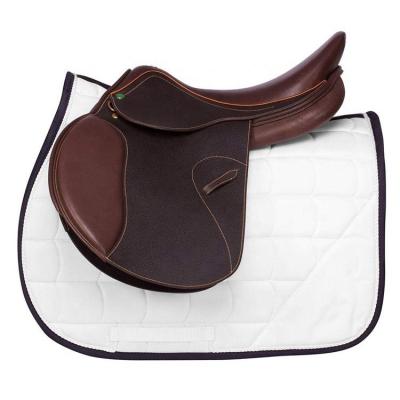 China Luxury Equestrian Full Size Sheepskin Lining Saddle Pad for sale